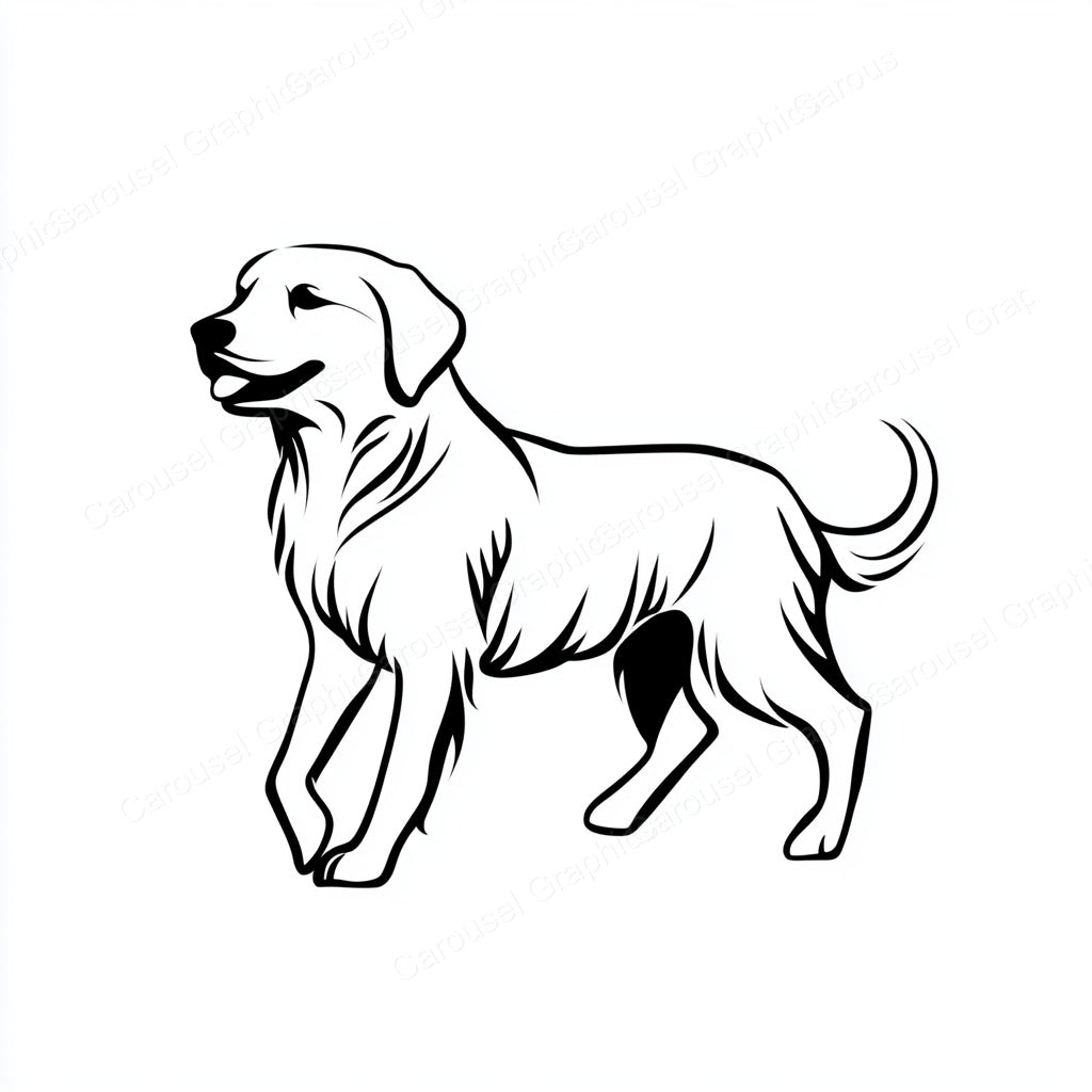 Golden Retriever Vector Graphic preview