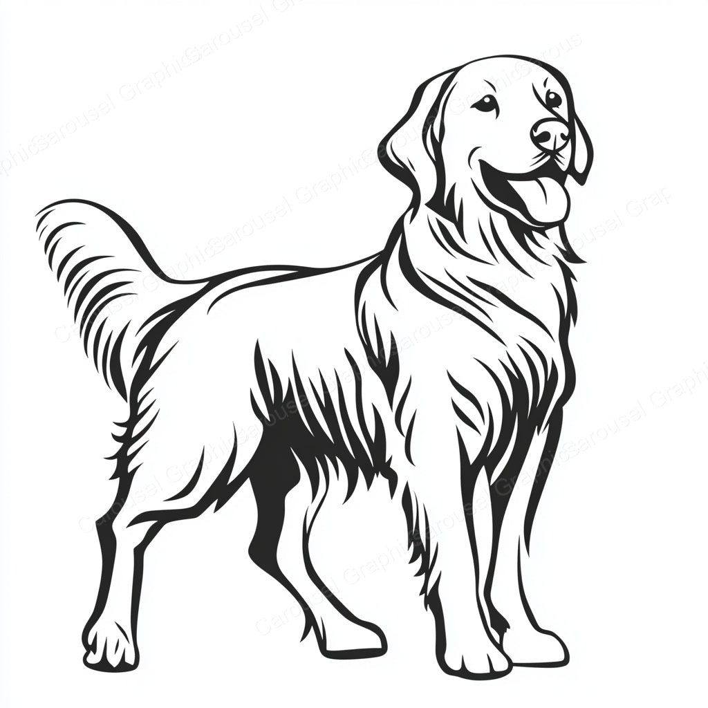 Golden Retriever Vector Graphic preview