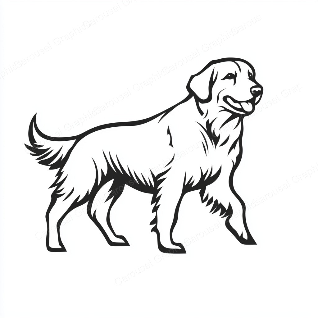 Golden Retriever Vector Graphic preview