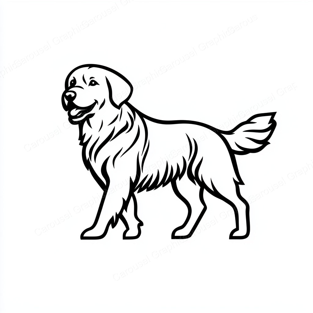 Golden Retriever Vector Graphic preview