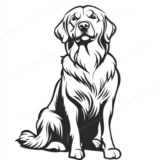 Golden Retriever Vector Graphic preview