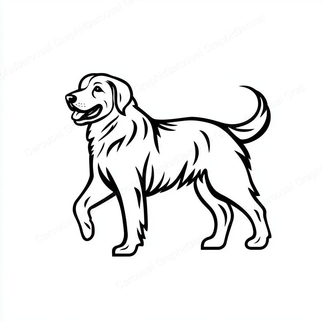 Golden Retriever Vector Graphic preview