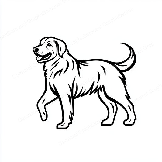 Golden Retriever Vector Graphic preview