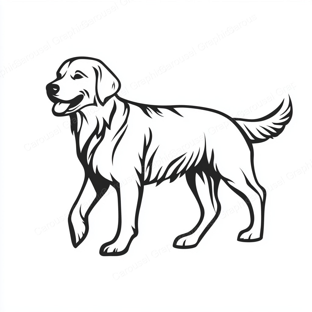 Golden Retriever Vector Graphic preview