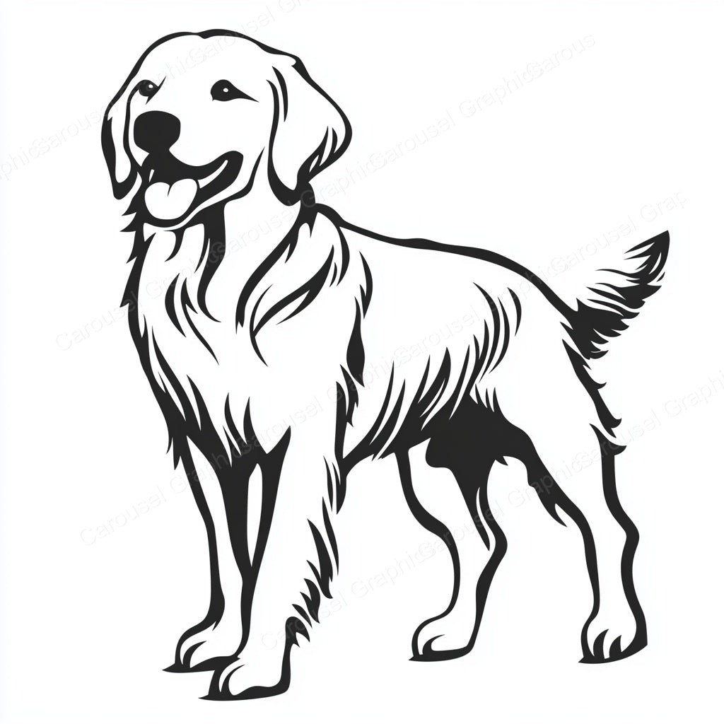 Golden Retriever Vector Graphic preview