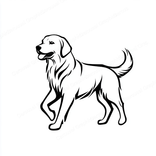 Golden Retriever Vector Graphic preview