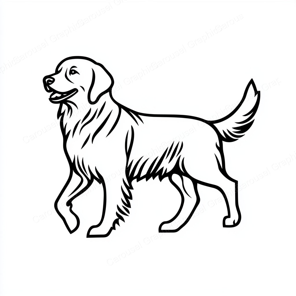 Golden Retriever Vector Graphic preview