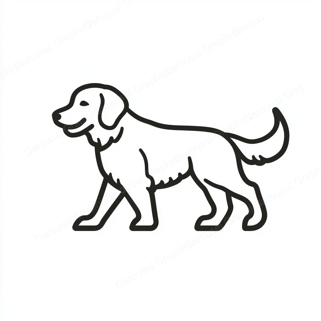 Golden Retriever Vector Graphic preview