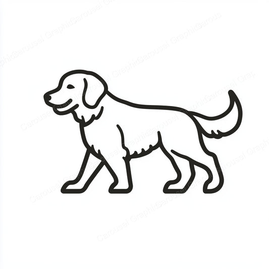 Golden Retriever Vector Graphic preview