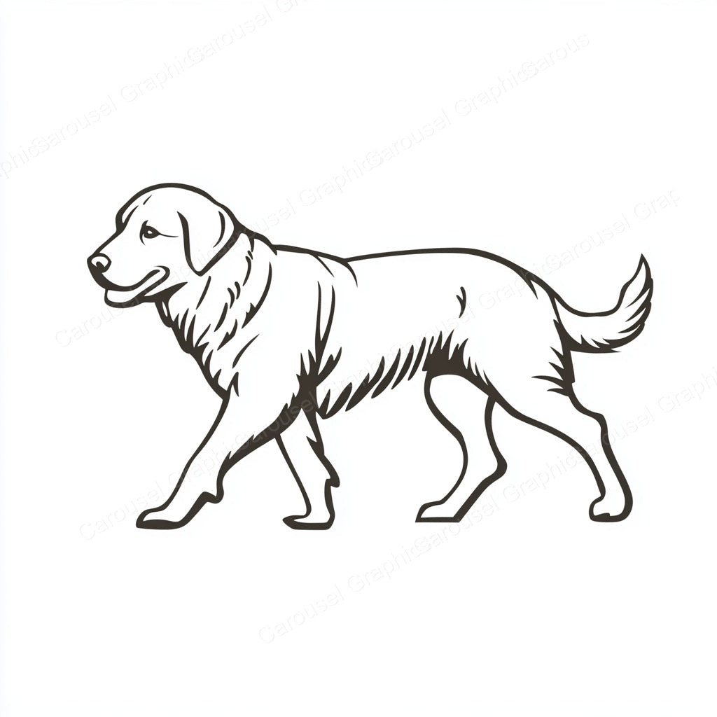 Golden Retriever Vector Graphic preview