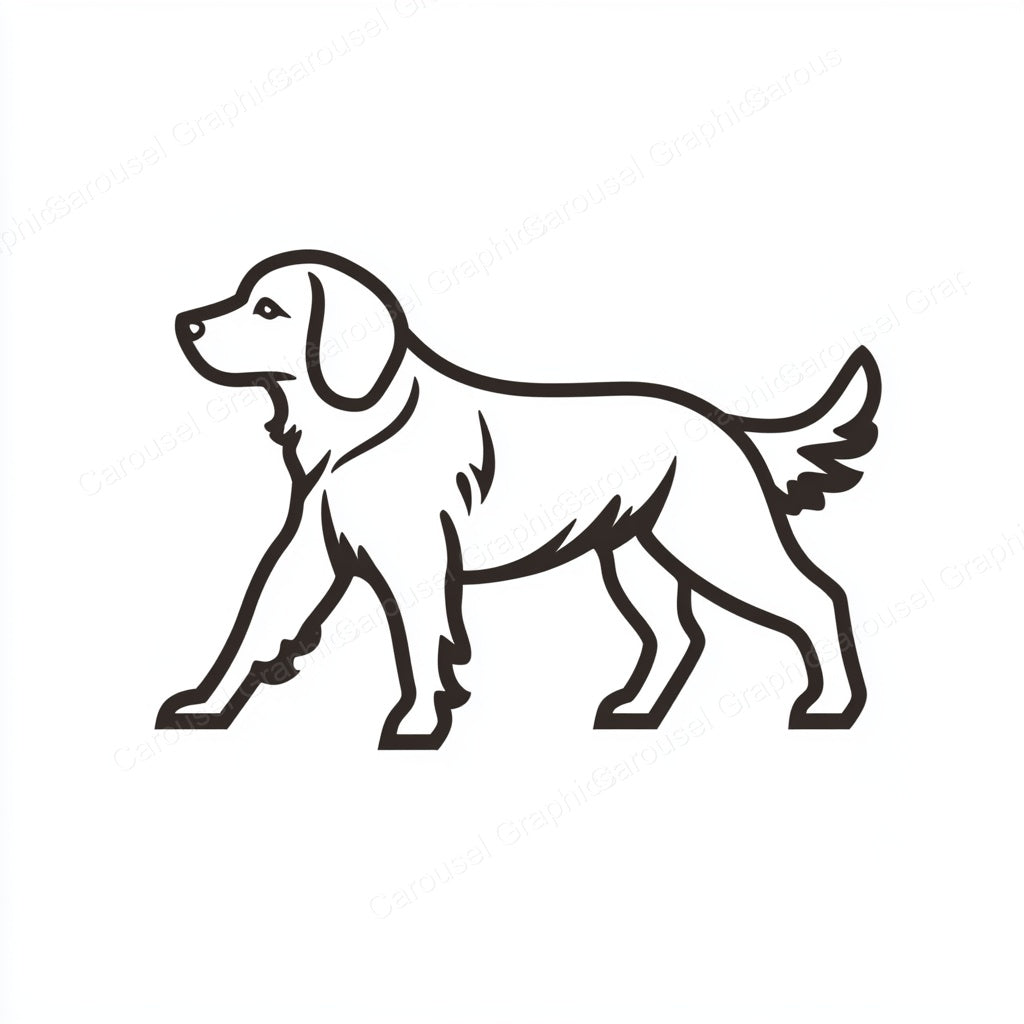Golden Retriever Vector Graphic preview