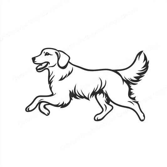 Golden Retriever Vector Graphic preview