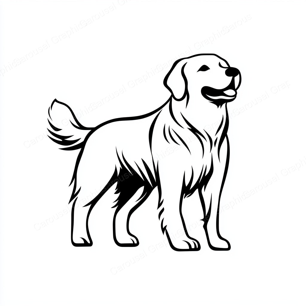 Golden Retriever Vector Graphic preview
