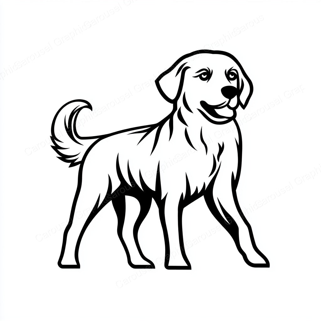 Golden Retriever Vector Graphic preview