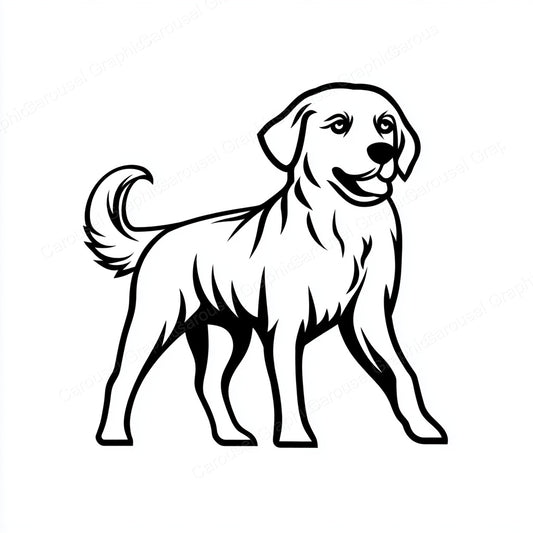 Golden Retriever Vector Graphic preview
