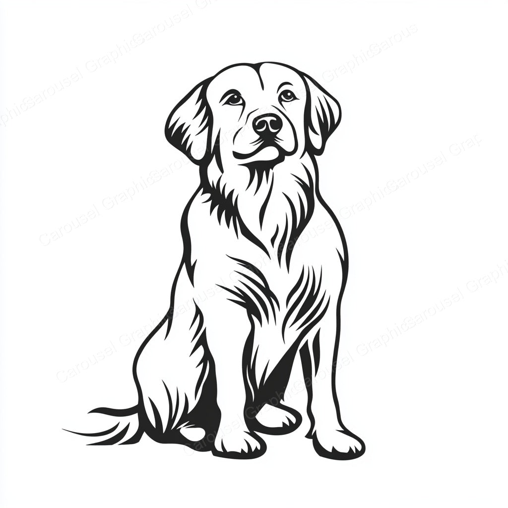 Golden Retriever Vector Graphic preview