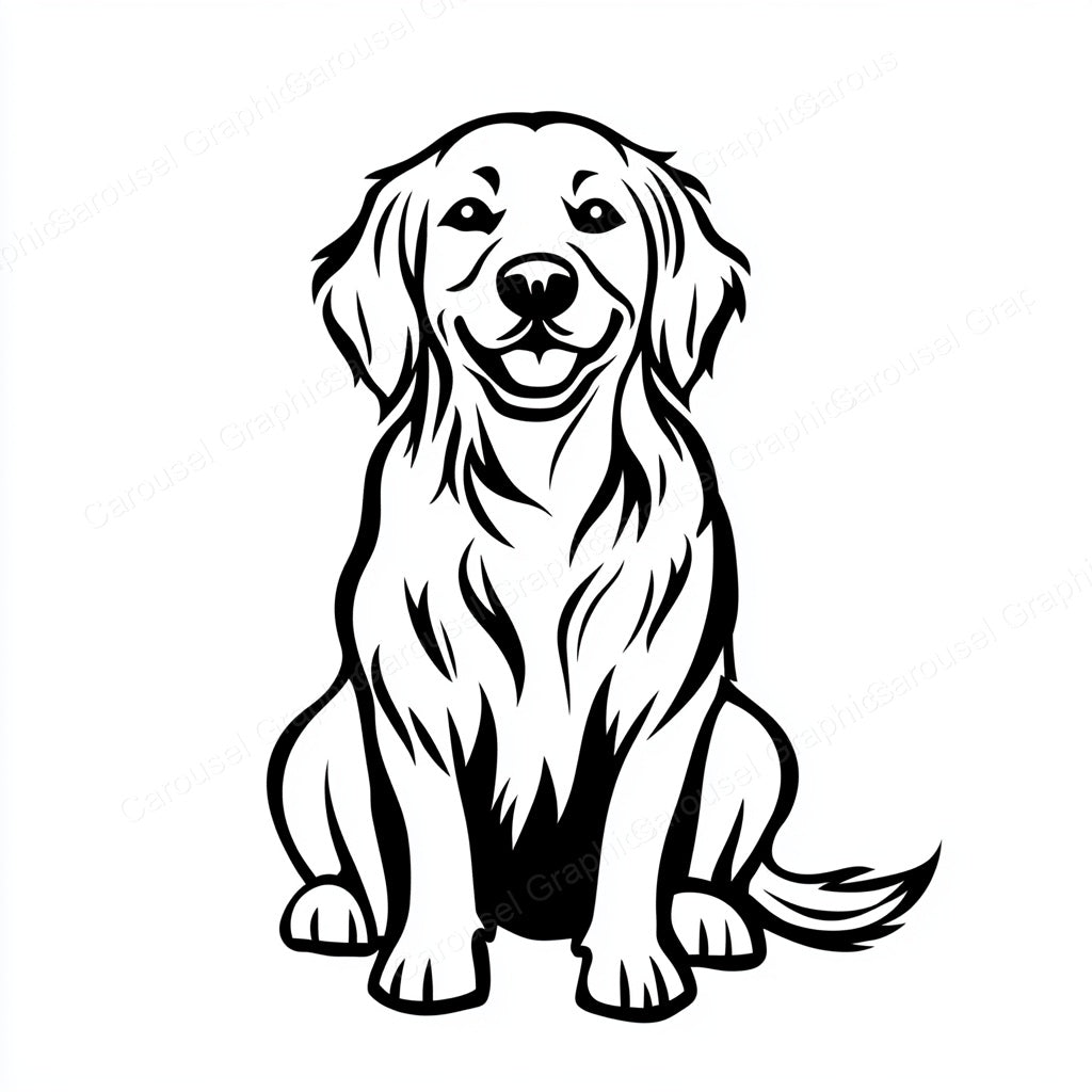Golden Retriever Vector Graphic preview