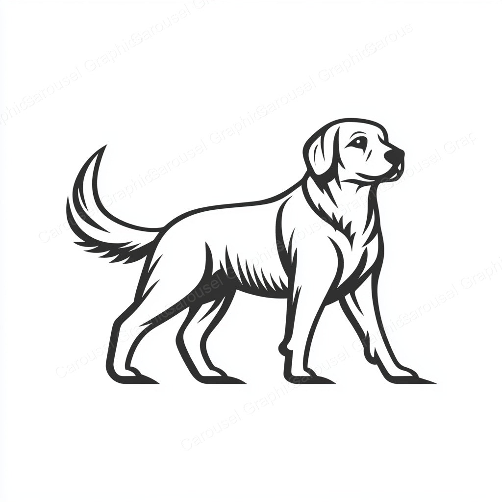 Golden Retriever Vector Graphic preview