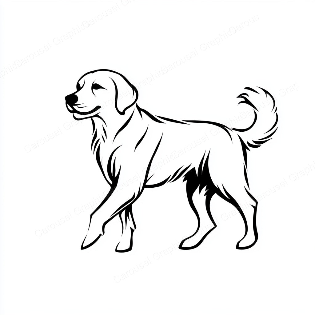 Golden Retriever Vector Graphic preview