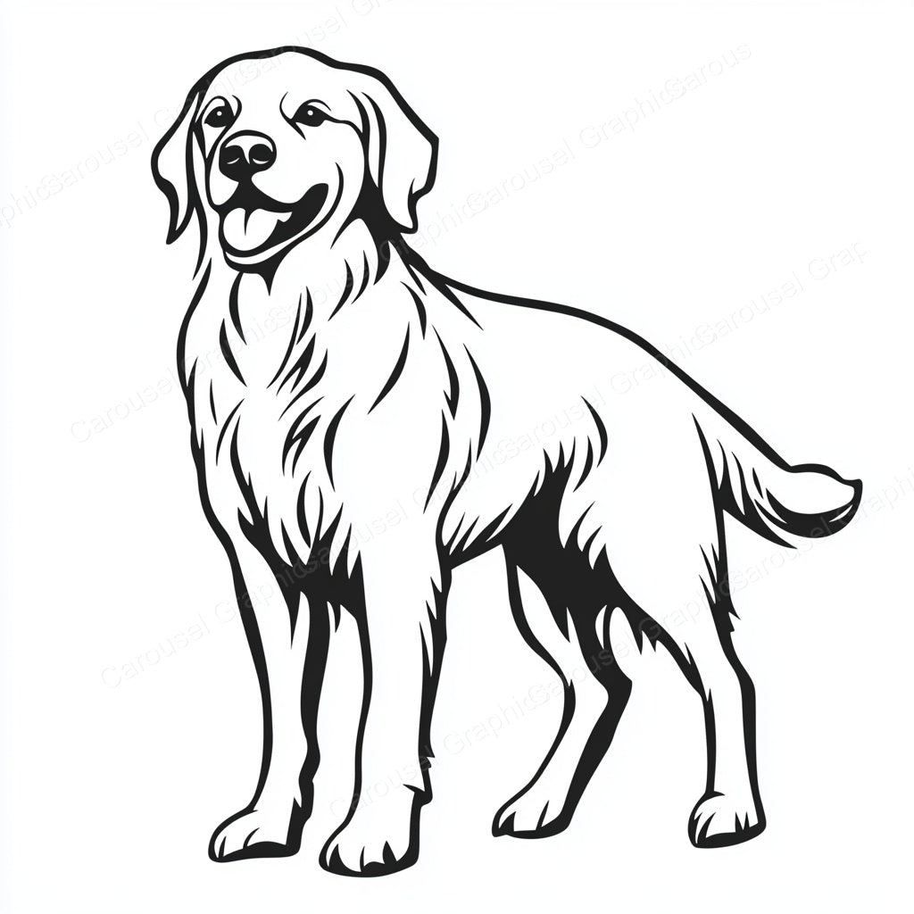 Golden Retriever Vector Graphic preview