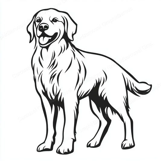 Golden Retriever Vector Graphic preview