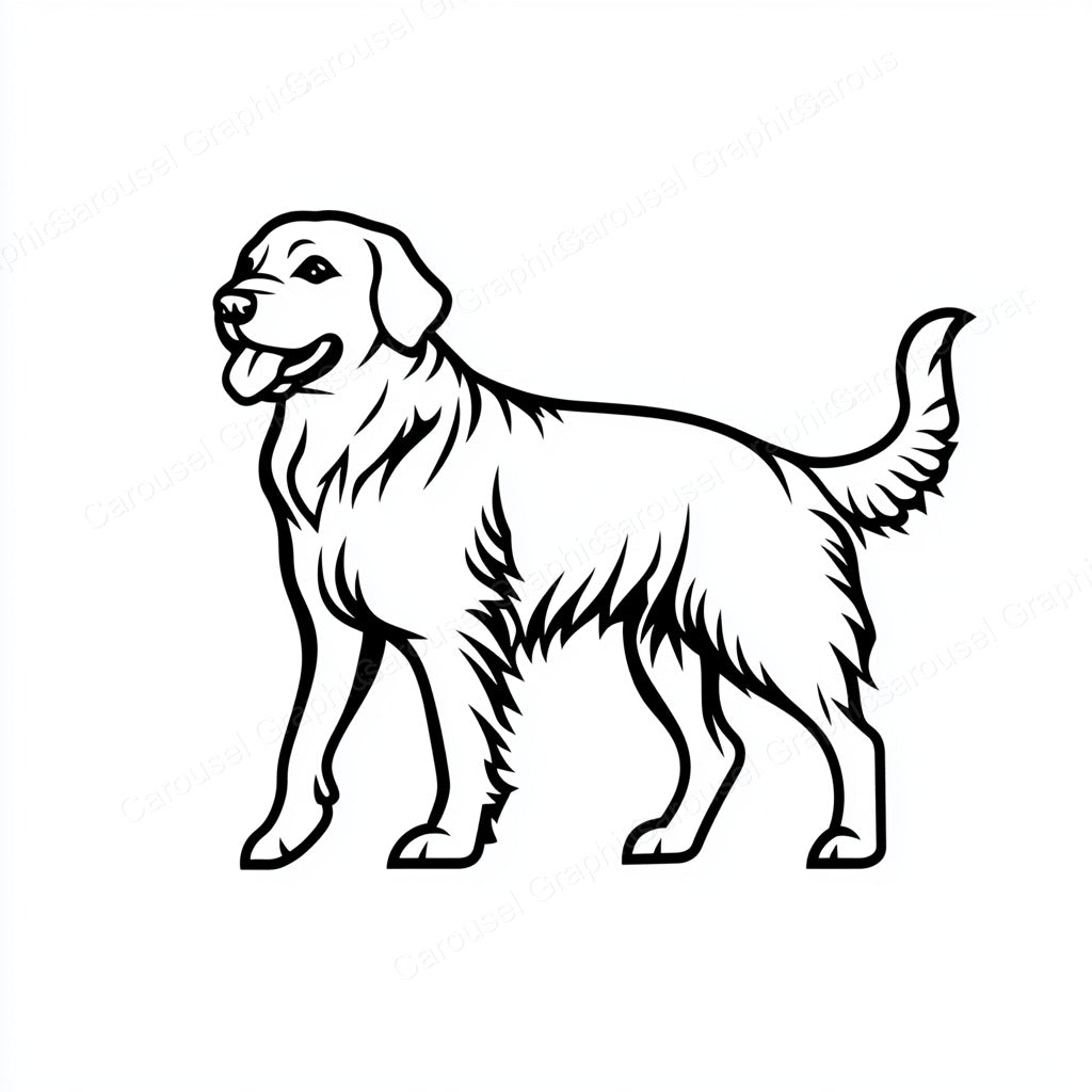 Golden Retriever Vector Graphic preview