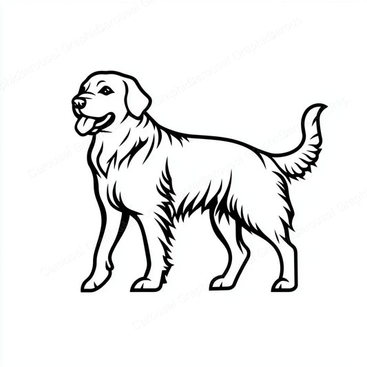 Golden Retriever Vector Graphic preview