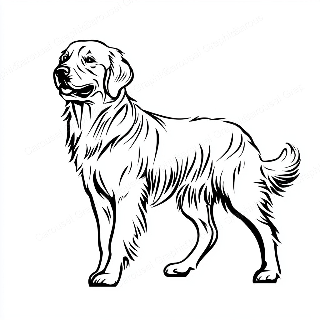 Golden Retriever Vector Graphic preview