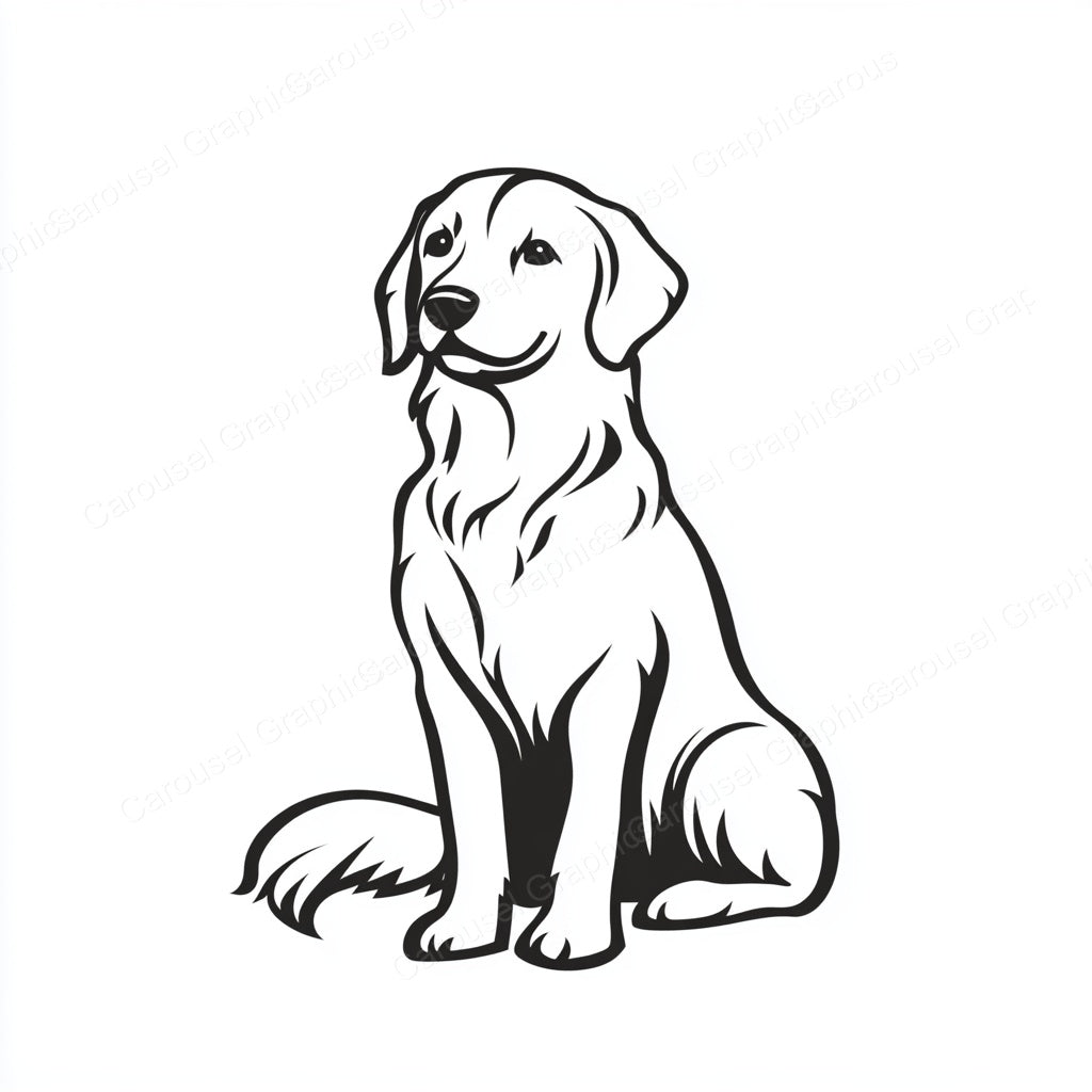 Golden Retriever Vector Graphic preview