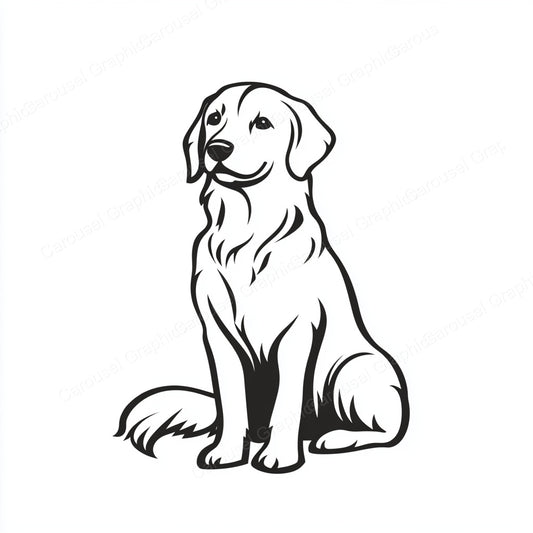 Golden Retriever Vector Graphic preview