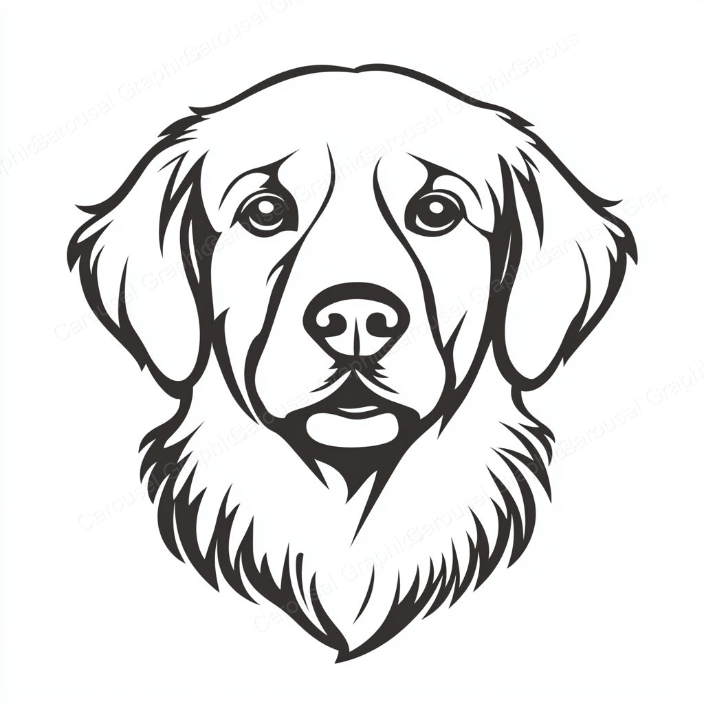 Golden Retriever Vector Graphic preview