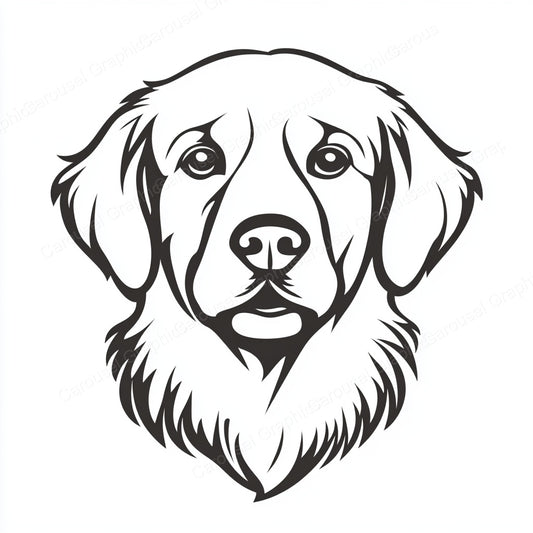 Golden Retriever Vector Graphic preview
