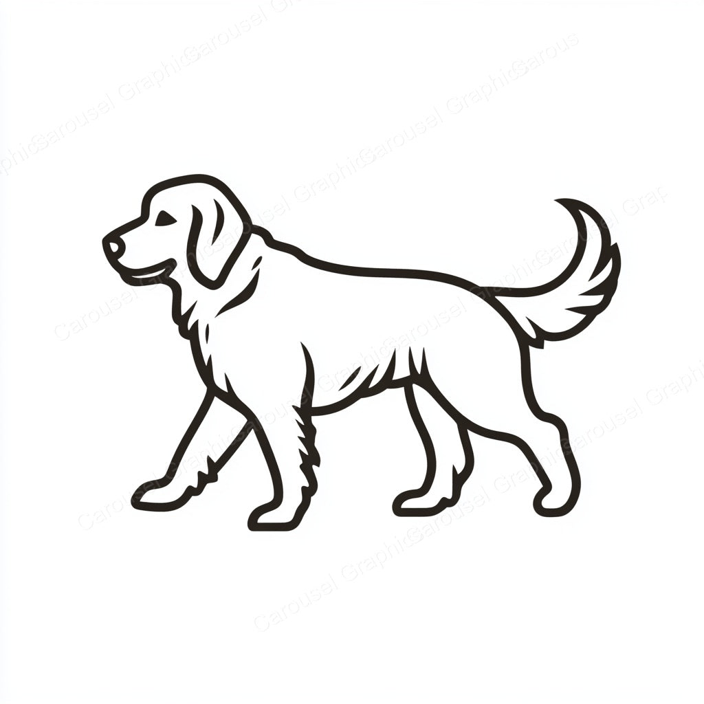 Golden Retriever Vector Graphic preview
