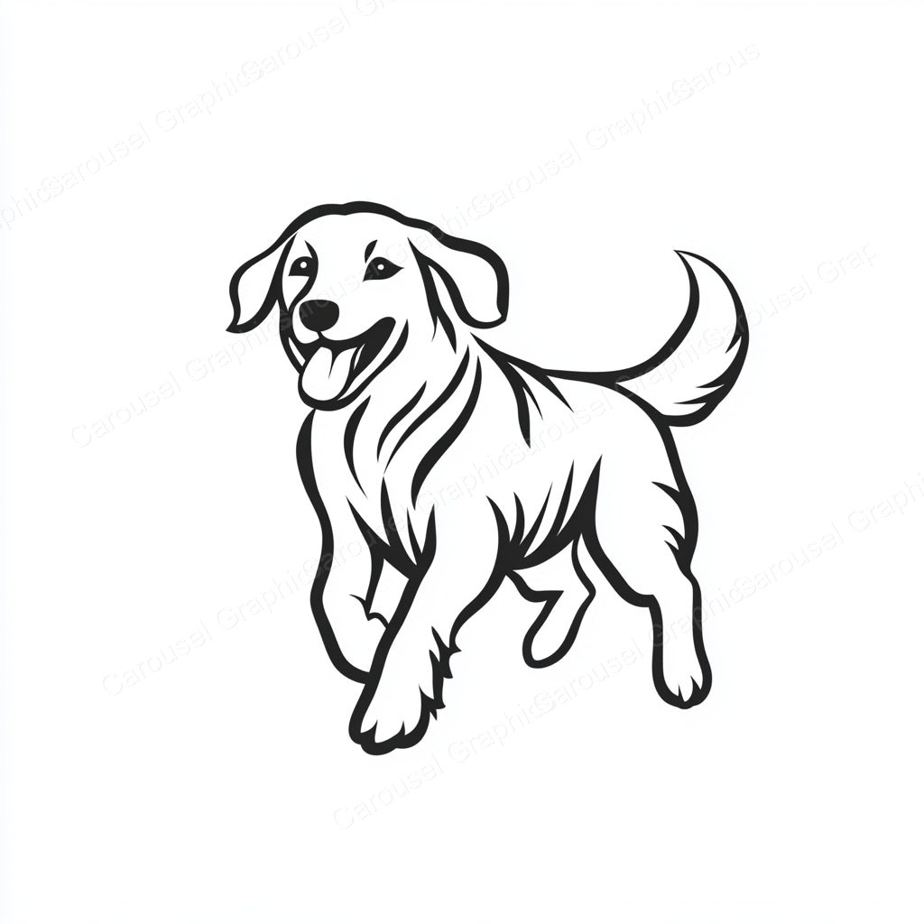 Golden Retriever Vector Graphic preview