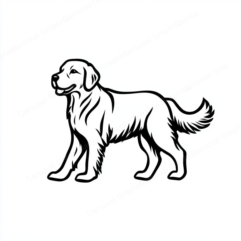 Golden Retriever Vector Graphic preview