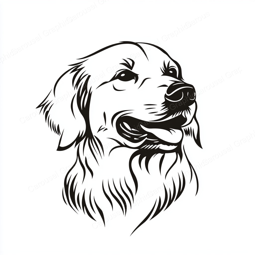 Golden Retriever Vector Graphic preview