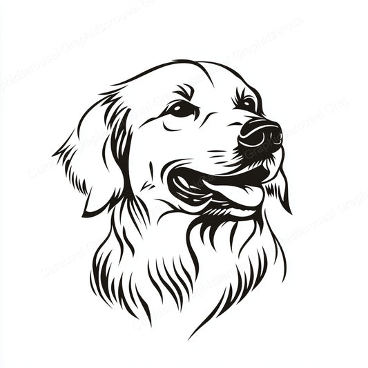 Golden Retriever Vector Graphic preview