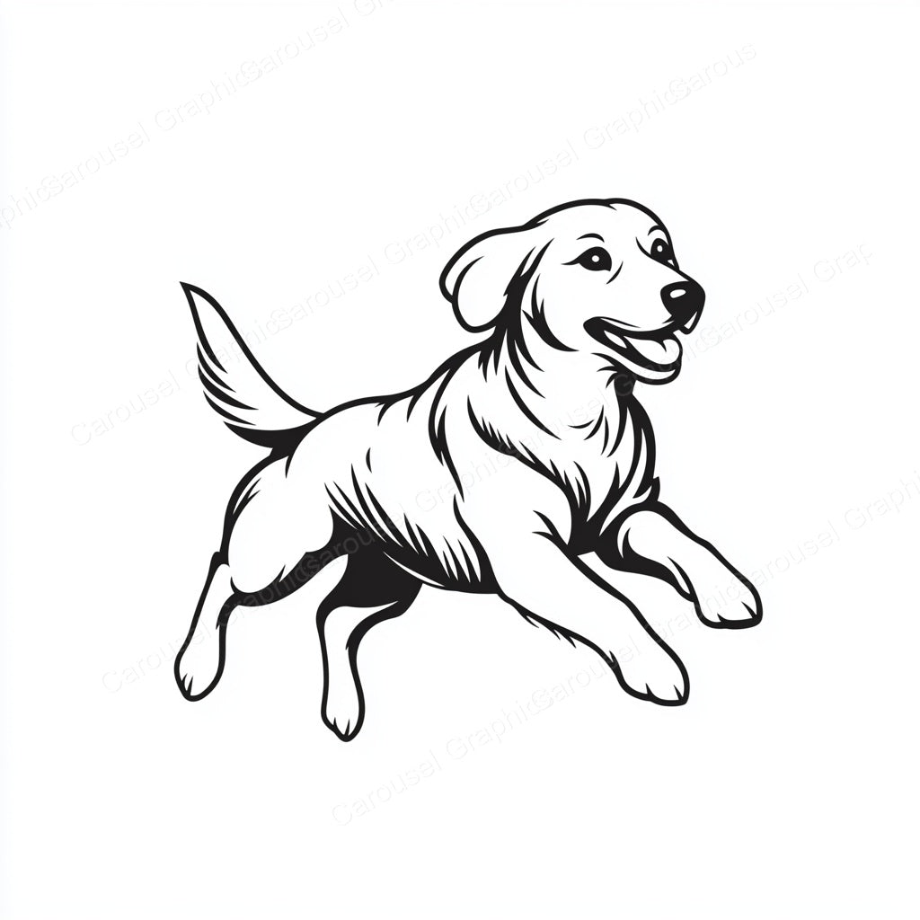 Golden Retriever Vector Graphic preview