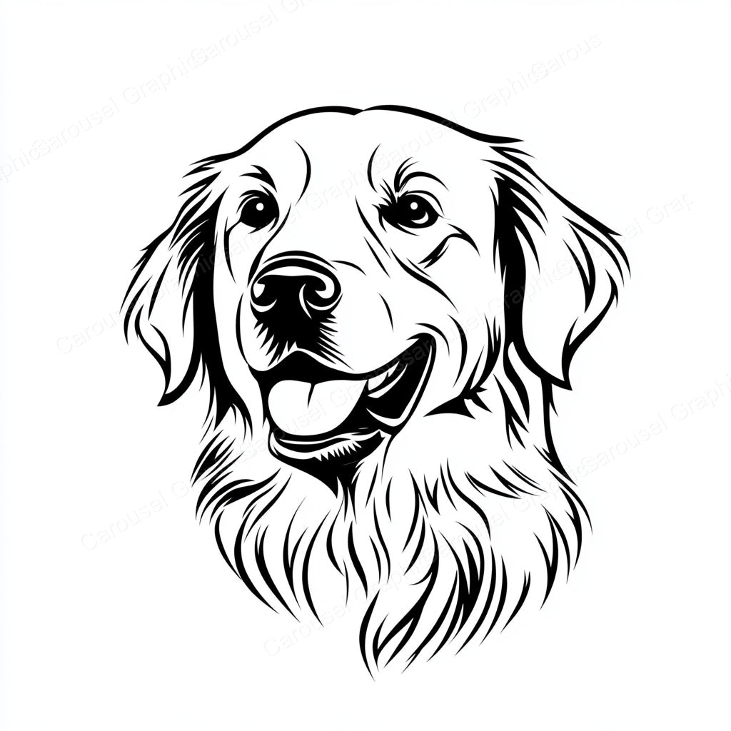 Golden Retriever Vector Graphic preview