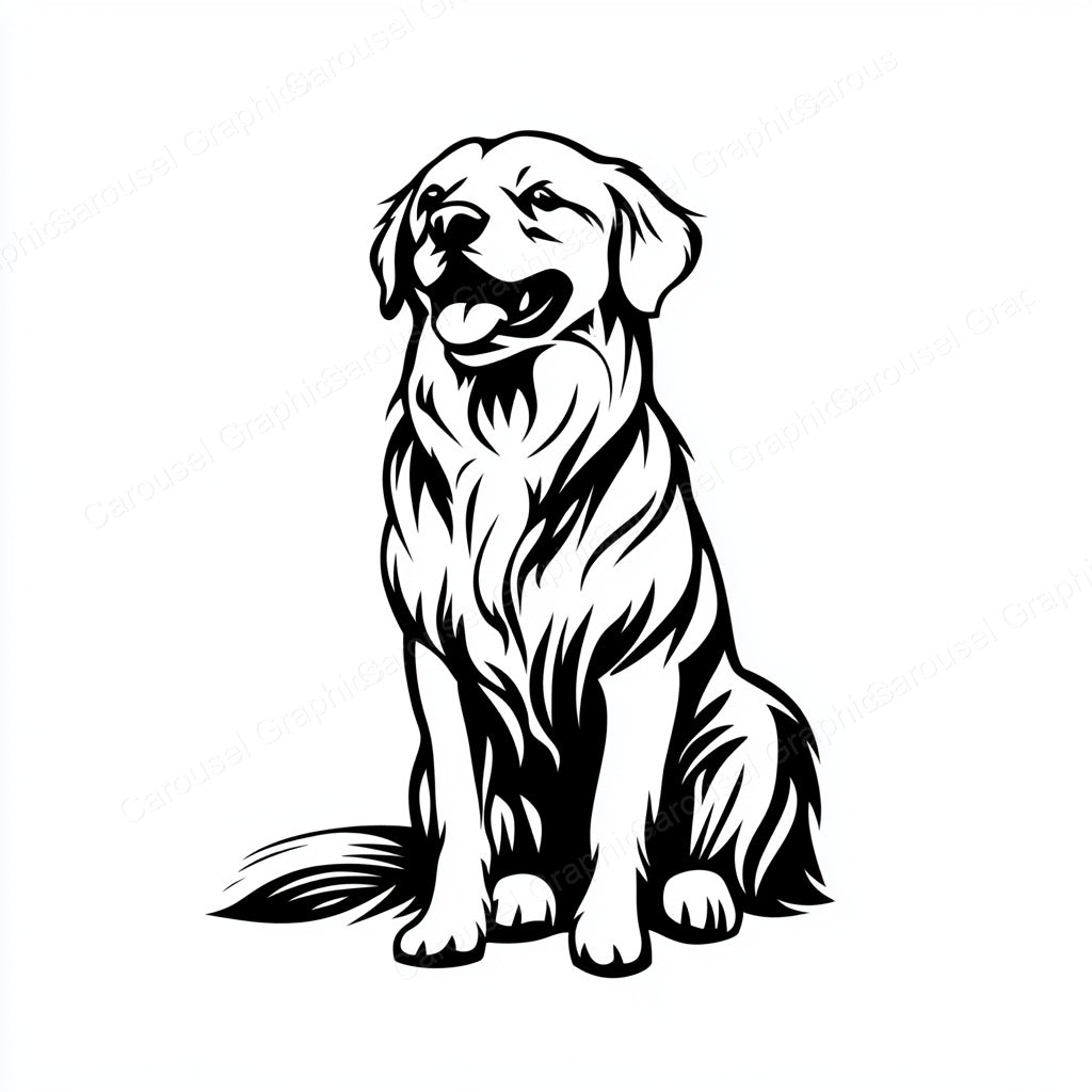 Golden Retriever Vector Graphic preview