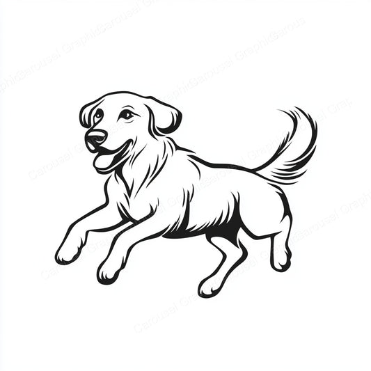 Golden Retriever Vector Graphic preview