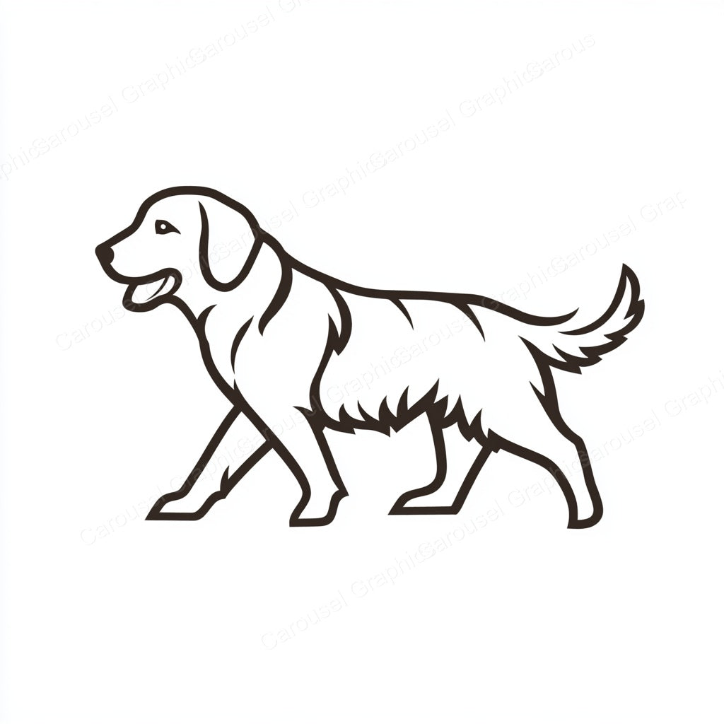 Golden Retriever Vector Graphic preview
