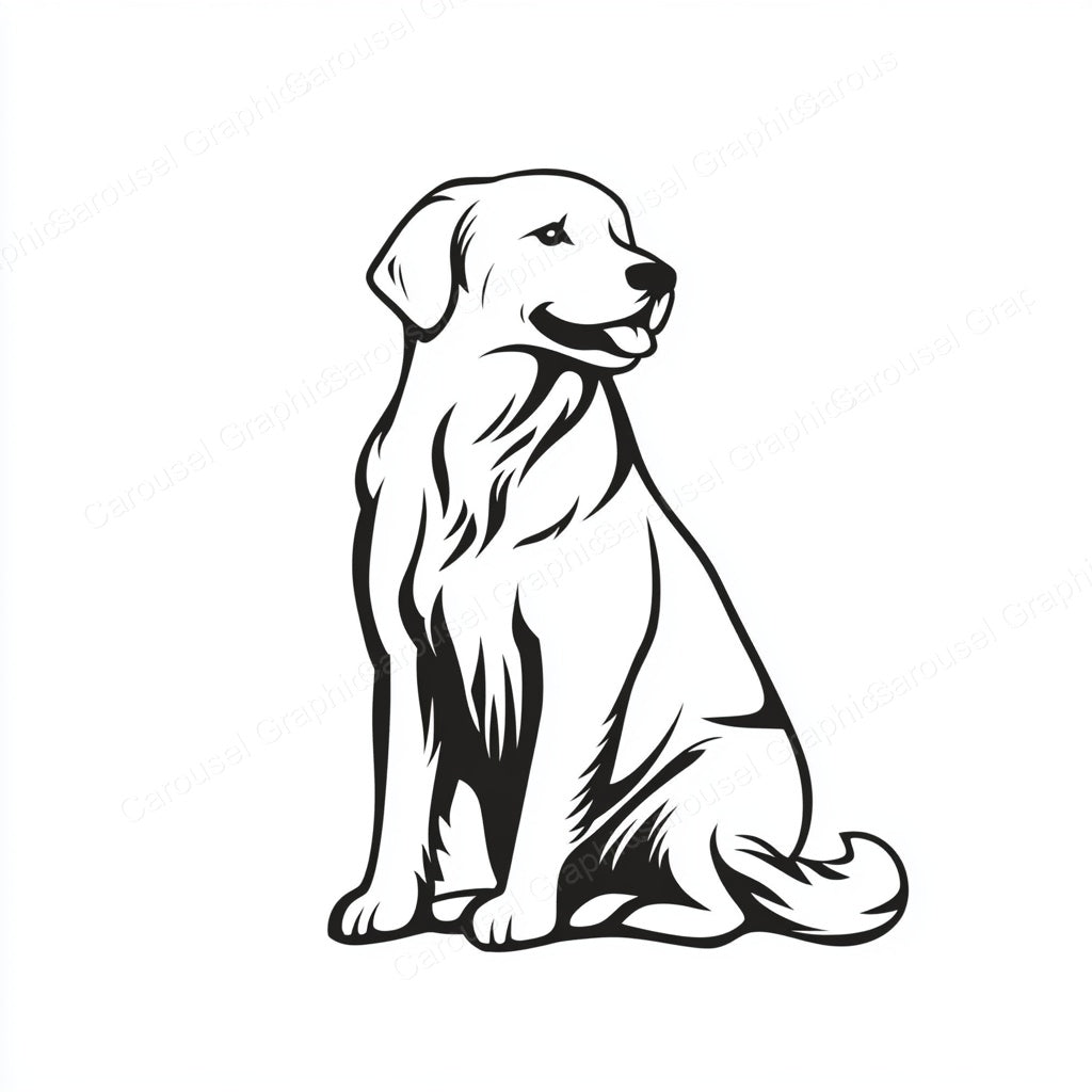 Golden Retriever Vector Graphic preview