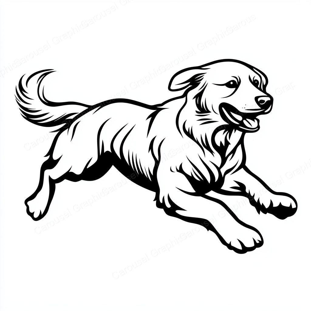 Golden Retriever Vector Graphic preview