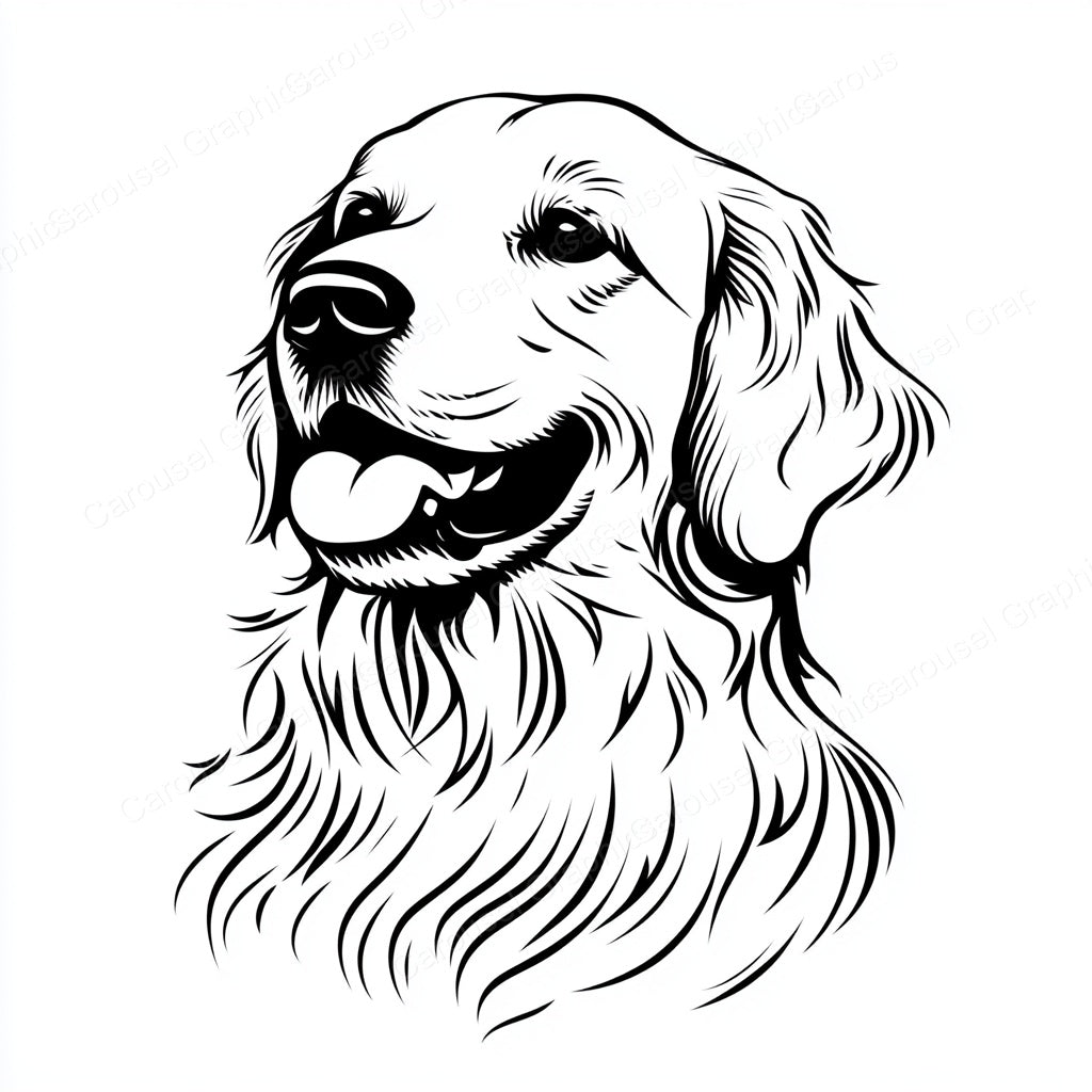 Golden Retriever Vector Graphic preview