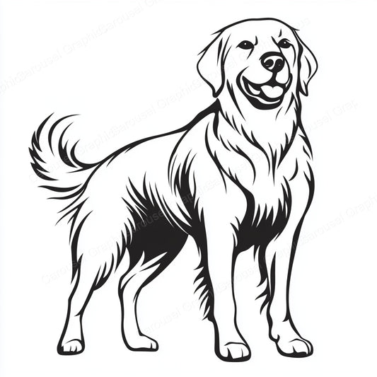 Golden Retriever Vector Graphic preview