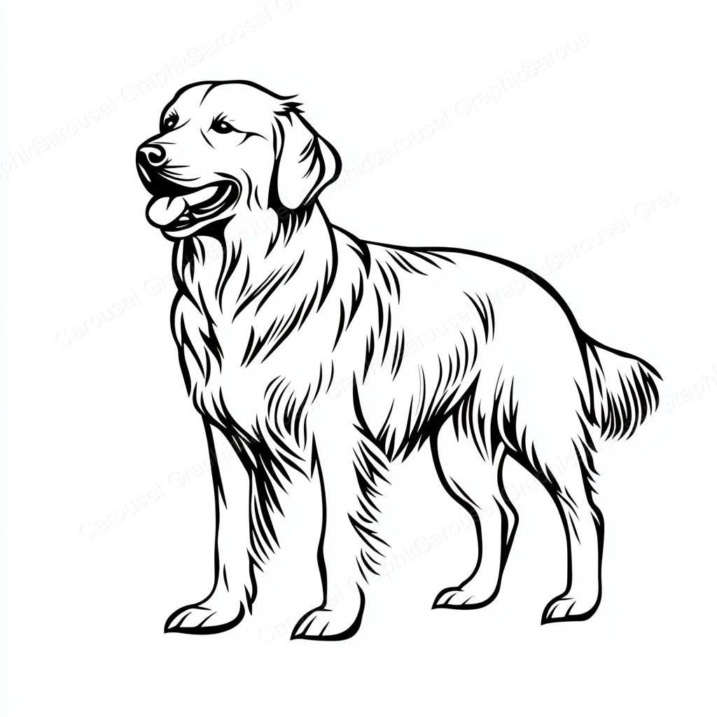 Golden Retriever Vector Graphic preview