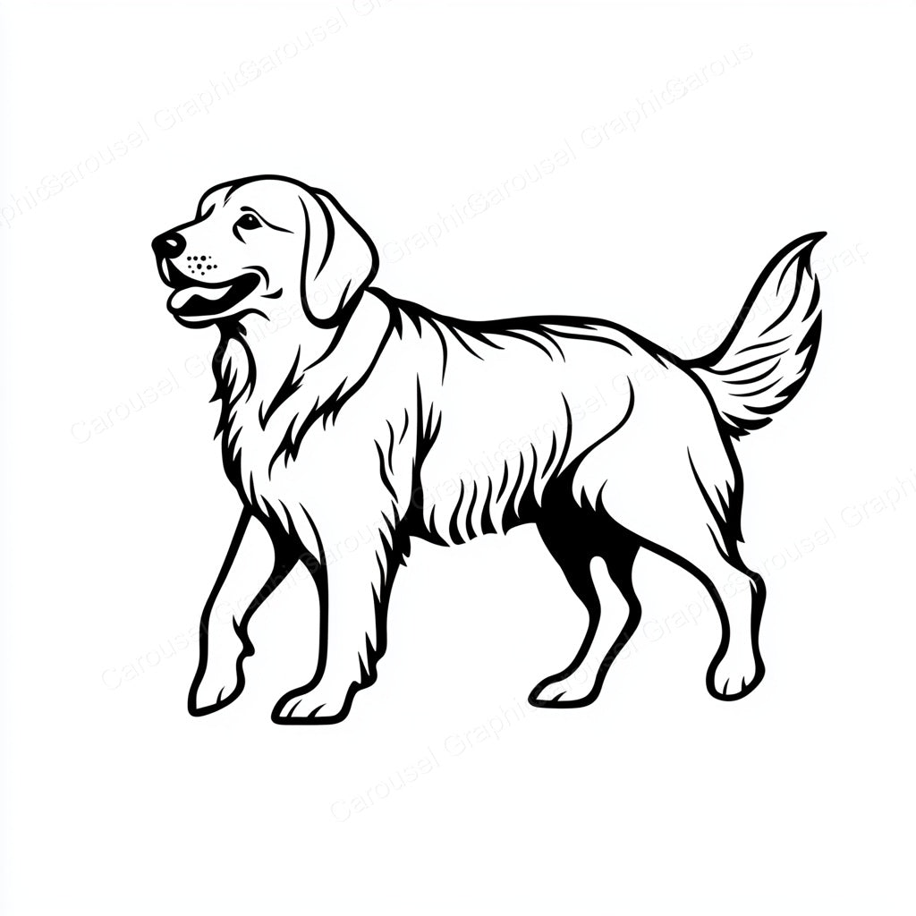 Golden Retriever Vector Graphic preview