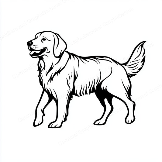 Golden Retriever Vector Graphic preview