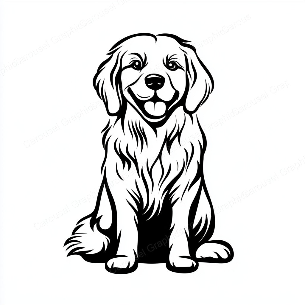 Golden Retriever Vector Graphic preview